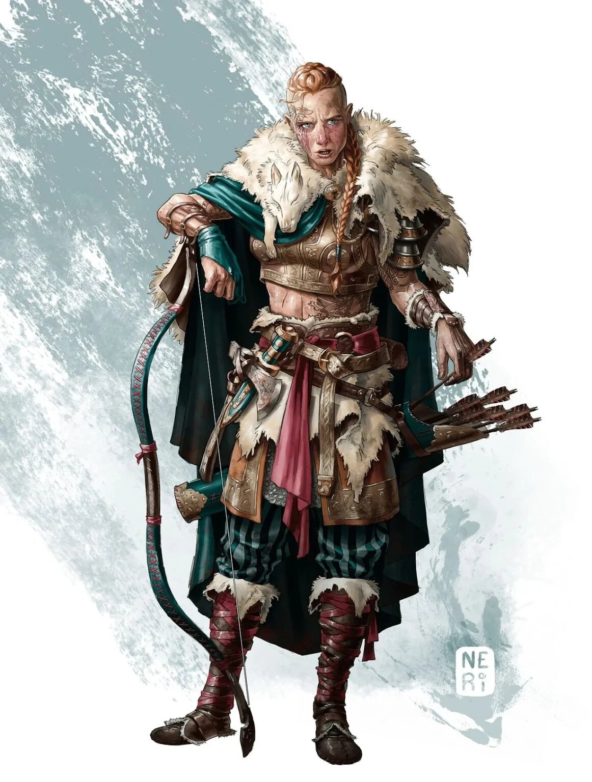 Viking Huntress, ilustração de David Neri